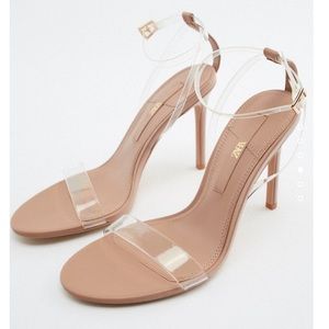Zara Vinyl High Heel Sandal